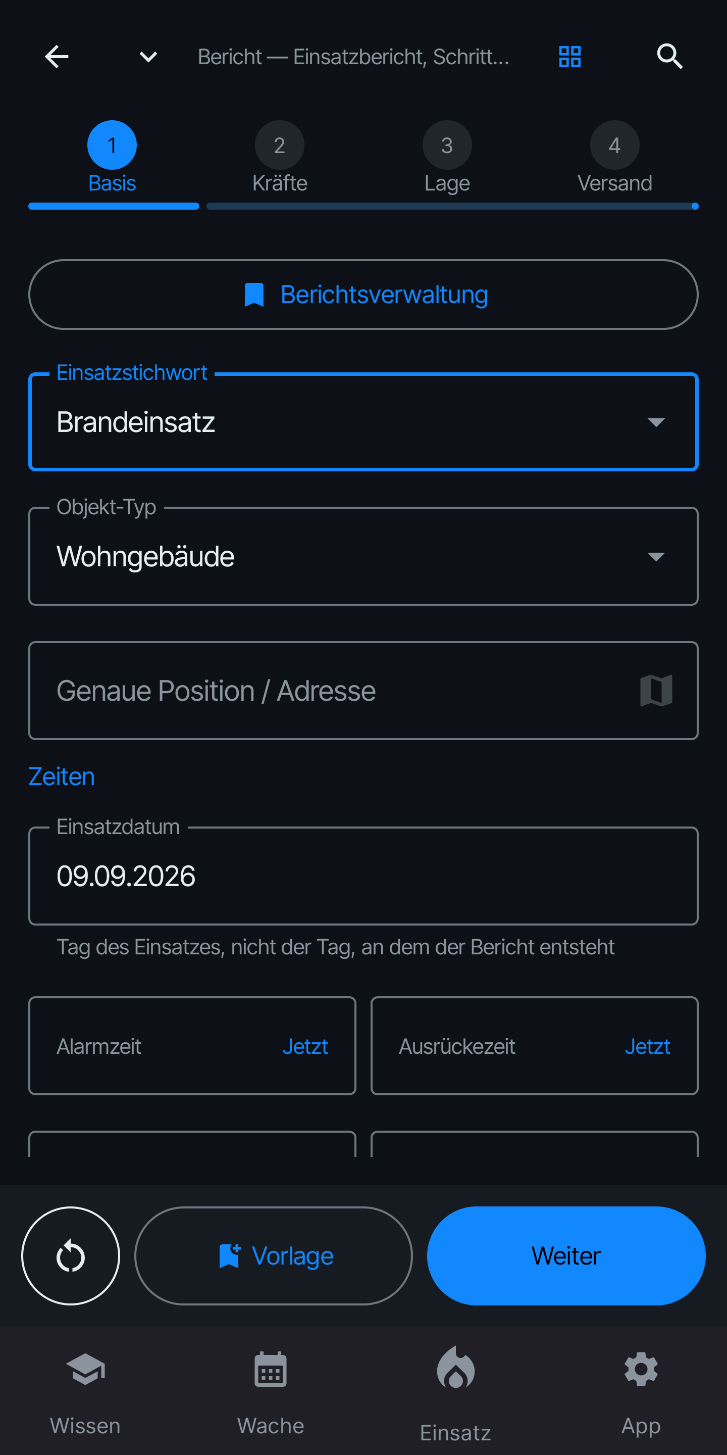 Einsatzbericht Schritt für Schritt mit PDF-Export